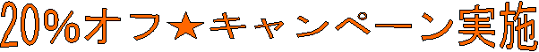 20%オフ★キャンペーン実施